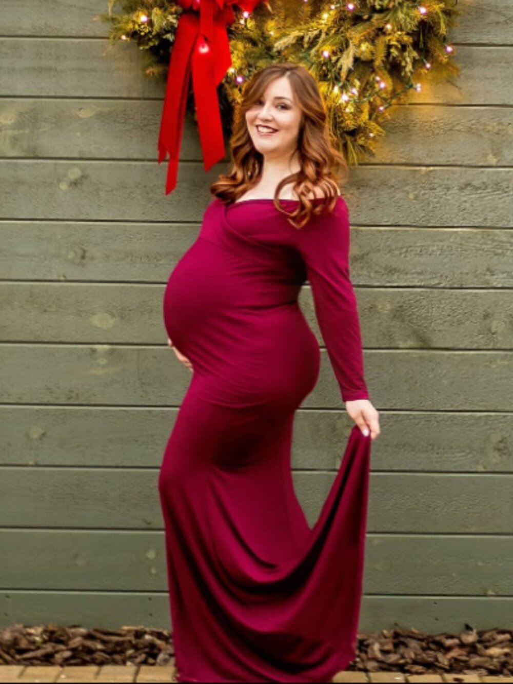 Off Shoulder Maternity Dress